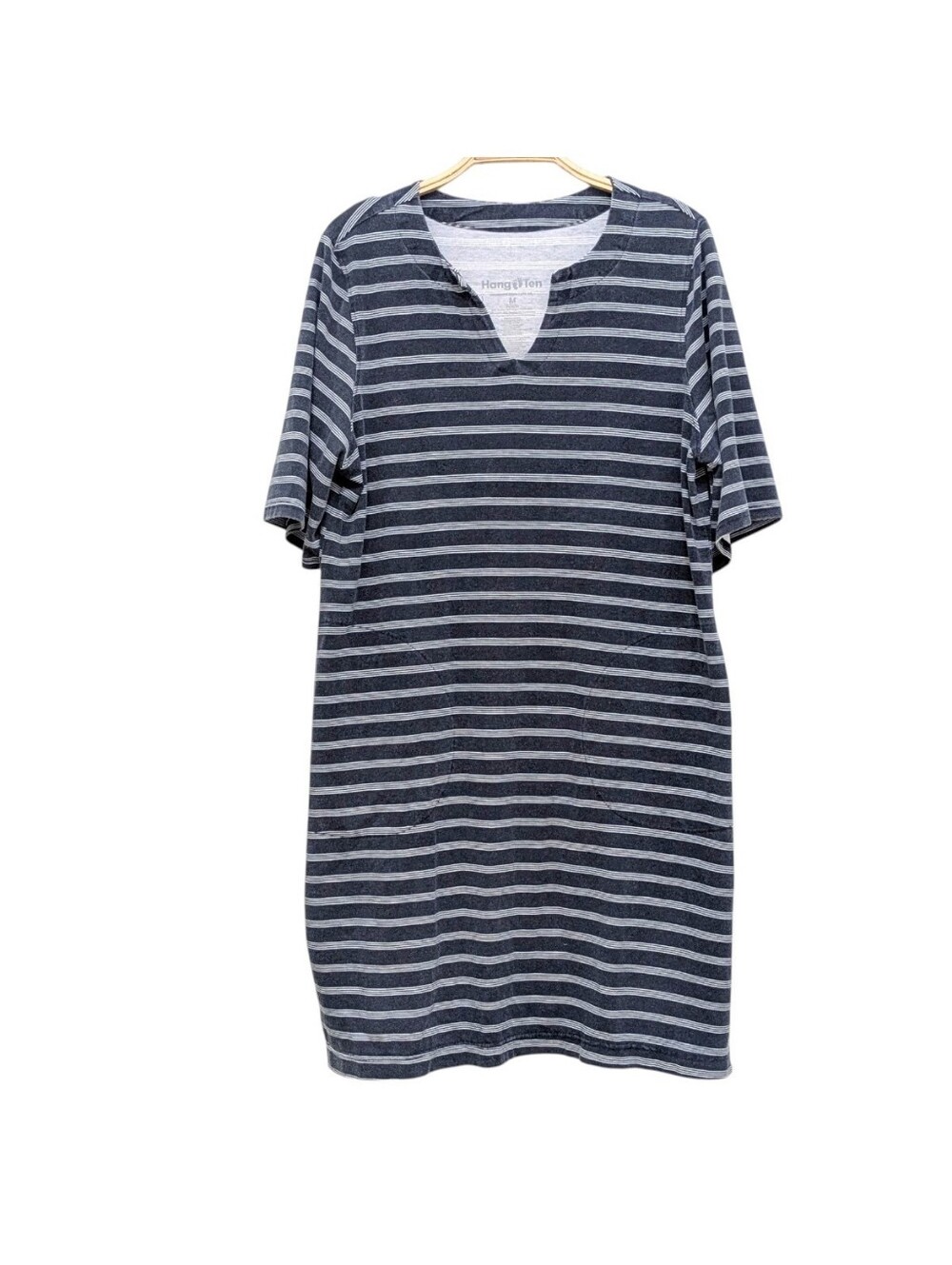 Hang 10 Striped Pullover Casual Beach Summer Dress UPF 50 Medium - Picture 3 of 8